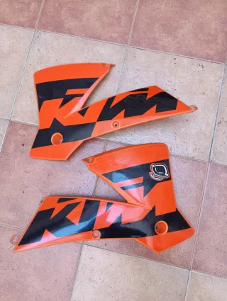 Plásticos laterales KTM Naranja/Negro