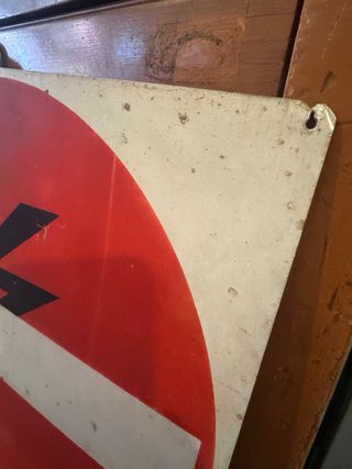 Targa industriale vietato accesso lamiera serigrafata 40x33cm