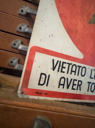 Targa industriale vietato accesso lamiera serigrafata 40x33cm