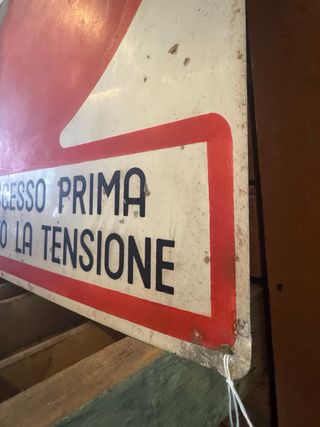 Targa industriale vietato accesso lamiera serigrafata 40x33cm