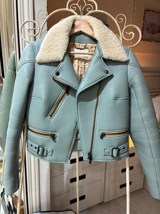 Chaqueta piel Chloé azul