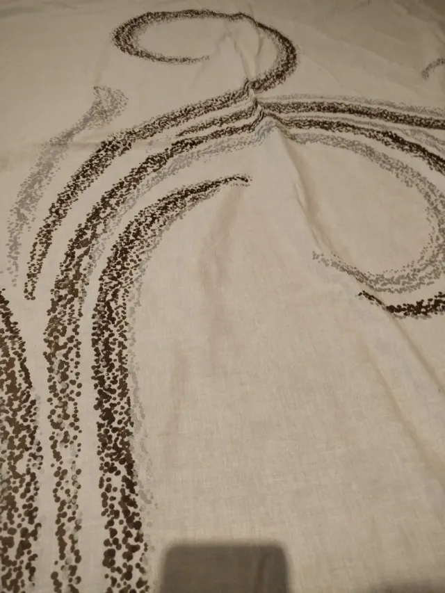 Nórdico y funda de tela beige y marrón