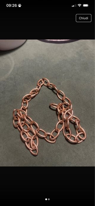 Collana a catena color oro rosa