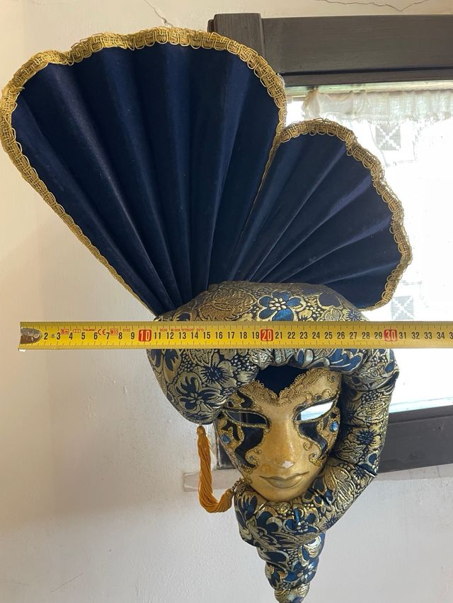 Maschera Veneziana Collezione Oro Blu