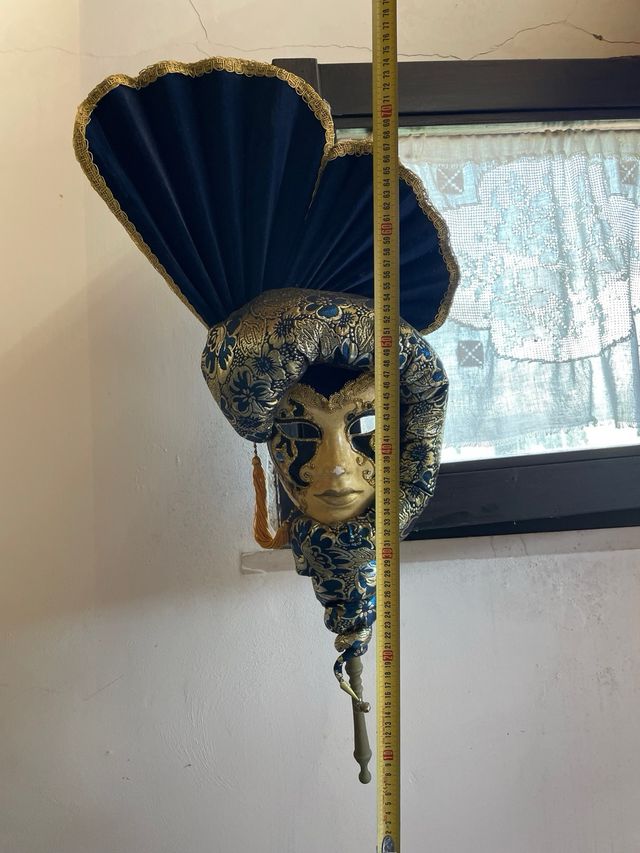 Maschera Veneziana Collezione Oro Blu