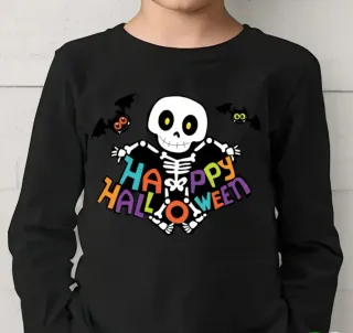 Camiseta esqueleto Halloween niño 4/5 años