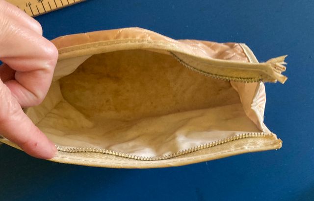 Pochette vintage beige e rosa