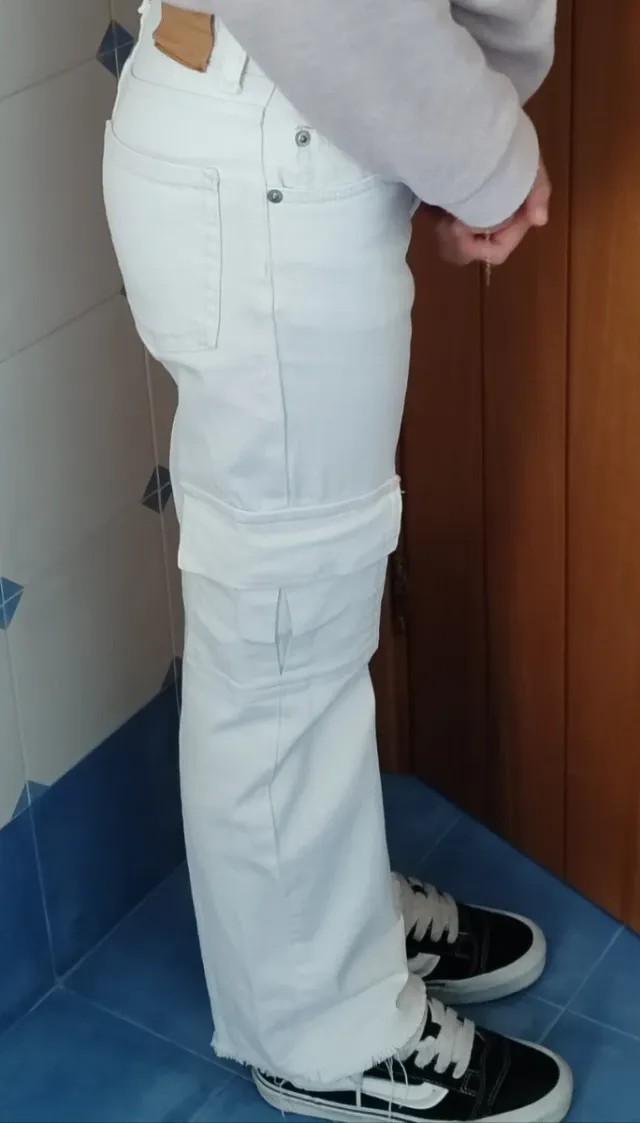 Jeans cargo bianchi Zara ragazza