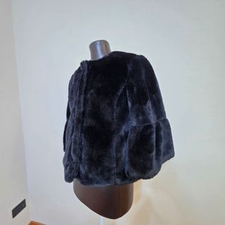 Giacca Donna Corta M Eco fur Nera PIAZZA ITALIA