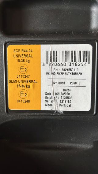 Silla coche Maxi-Cosi Isofix