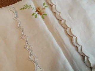 Tovaglia Lino Ricamata per 12