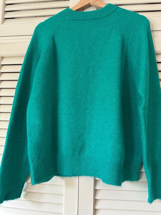 Jersey Zara Lana y Alpaca Talla L Verde