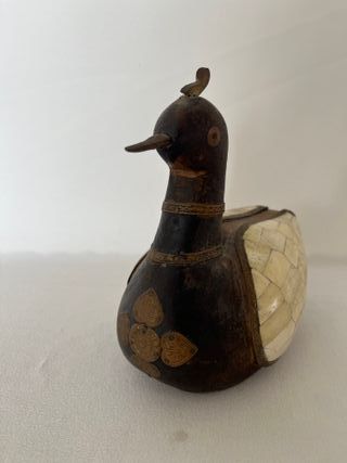 Statuetta antica in legno e osso