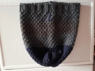 Berretto uomo lana grigio blu