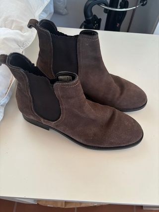 Botines de ante marrones hombre