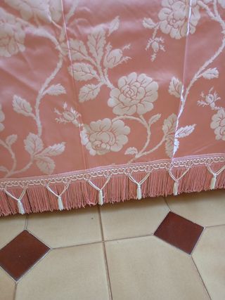 Colcha  puede cortina vintage satinada floral nuev