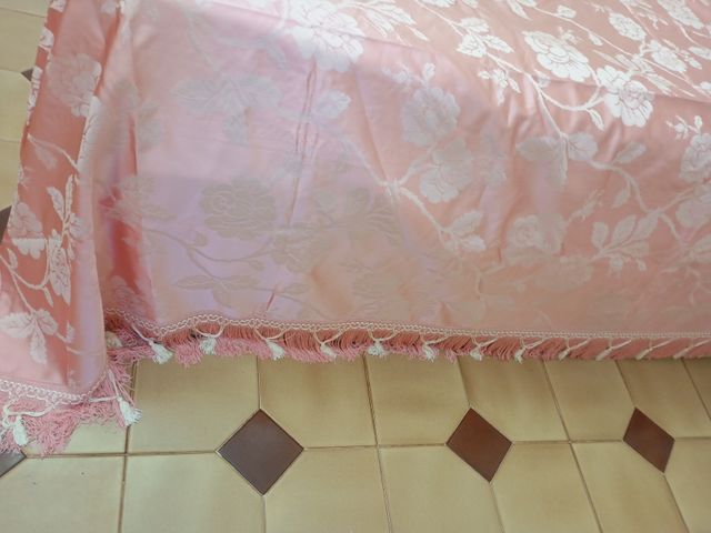 Colcha  puede cortina vintage satinada floral nuev