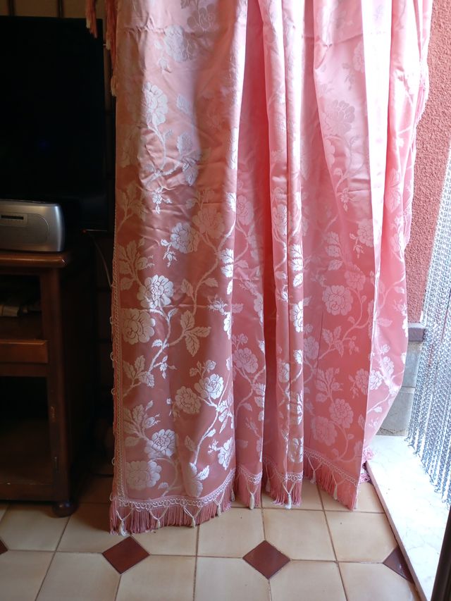 Colcha  puede cortina vintage satinada floral nuev