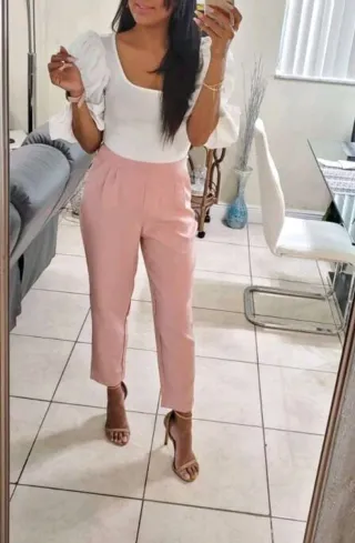 Pantalón pinza Shein rosa