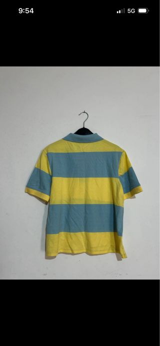 Polo Tezenis donna righe giallo/blu taglia L