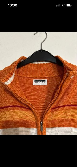 Maglione Timeout Zip Arancione Taglia L