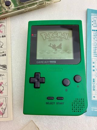 Pacchetto Nintendo Game Boy Pocket Verde + Manuali