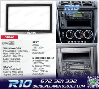MARCO NEGRO RADIO 2-DIN PARA MERCEDES VOLKSWAGEN VW SKODA SE