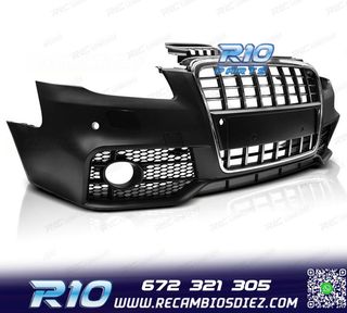 PARAGOLPES DELANTERO AUDI A4 B7 04-08 LOOK S LINE CROMO NEGR