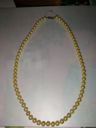 Collar de perlas cultivadas,cierre de plata