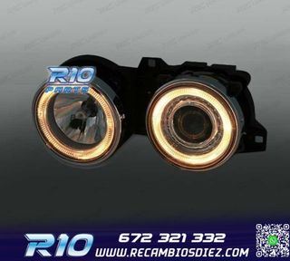 FAROS PARA BMW SERIE 3 E30 82-94 OJOS ANGEL FONDO NEGRO