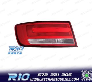 PILOTO IZQ PARA AUDI A4 SEDÁN 15-20 BLANCO ROJO