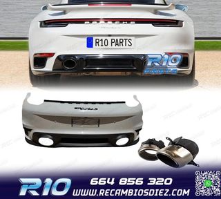 PARAGOLPES TRASERO PORSCHE 911 CARRERA 992 19-23 LOOK TURBO