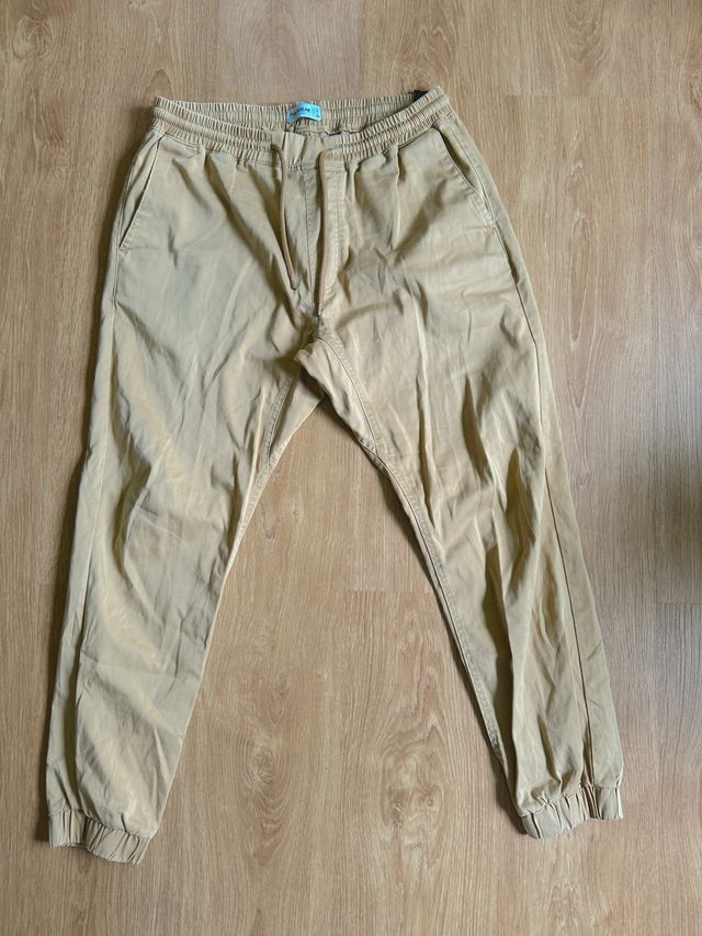 Pantalones Pull&Bear Hombre Talla L Denim Joggers