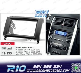 MARCO NEGRO RADIO 2-DIN PARA MERCEDES CLASE A CLASE ? VITO