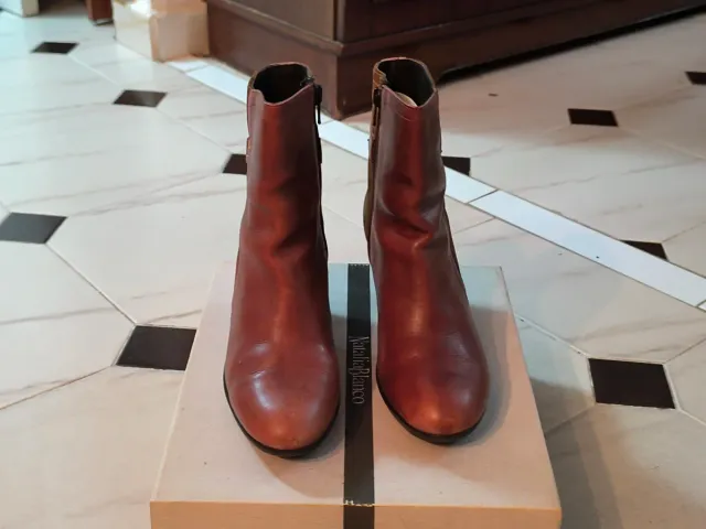 Botas de piel mujer marrones