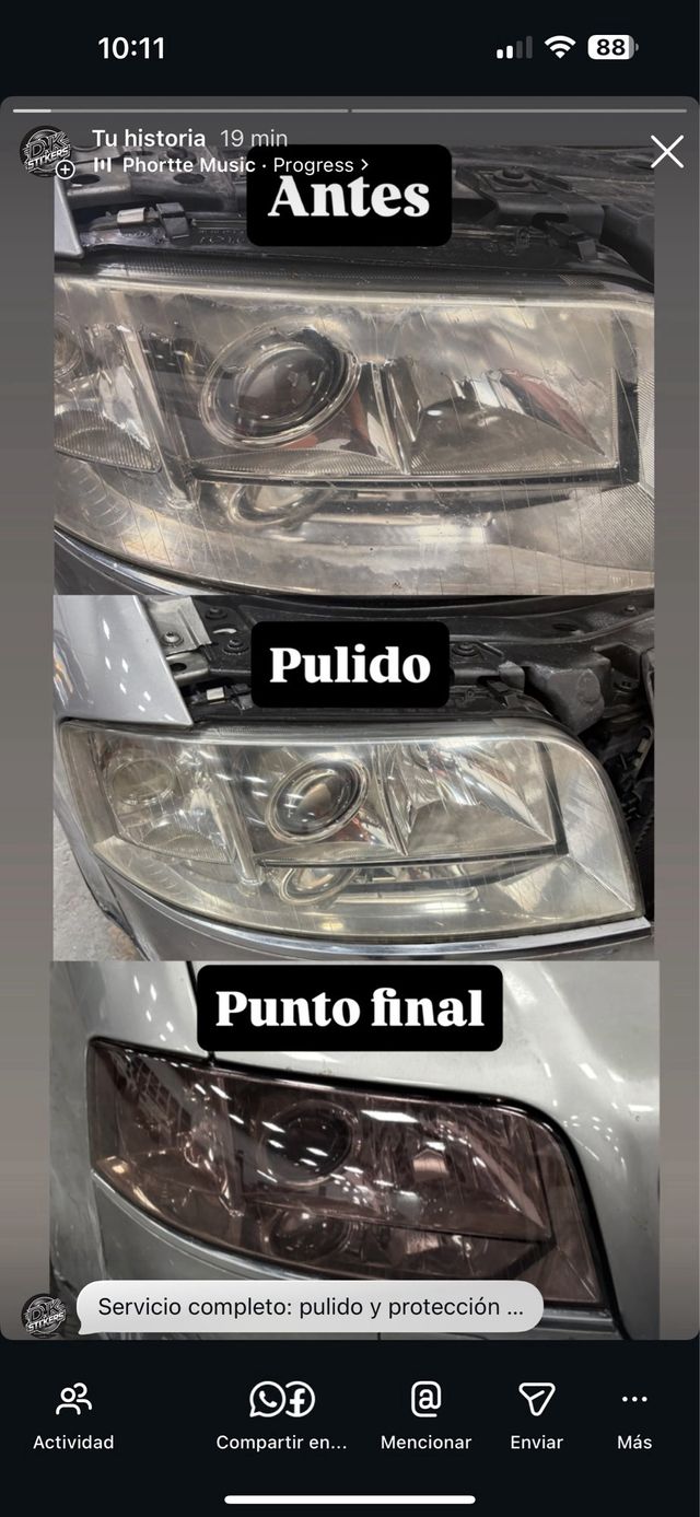 PULIDO DE FAROS COCHES Y MOTOS 