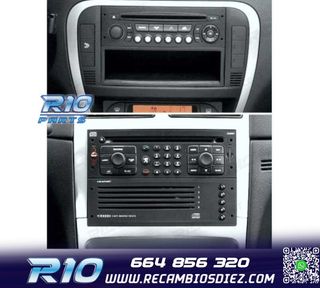 MARCO NEGRO RADIO 2-DIN PARA CITROEN C2 C3 BERLINGO JUMPY FI