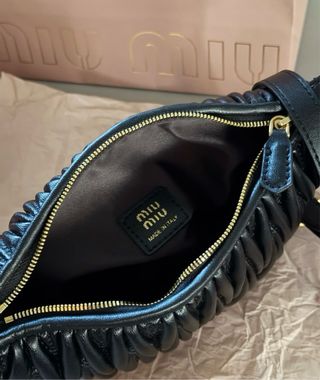 Borsa Miu Miu rosa in velluto