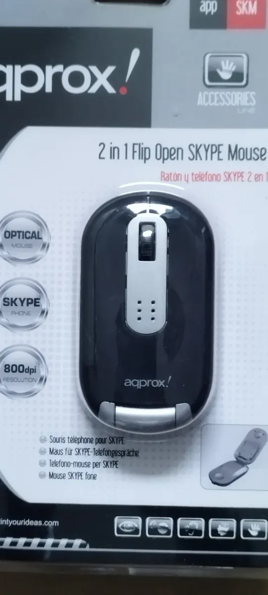 Ratón y Teléfono Skype Aprox 2 en 1  vintage