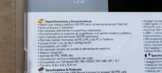 Ratón y Teléfono Skype Aprox 2 en 1  vintage