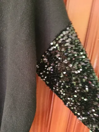 Jersey negro lentejuelas talla única