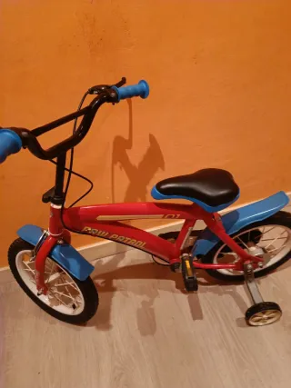 Bicicleta Patrulla Canina Roja y Azul
