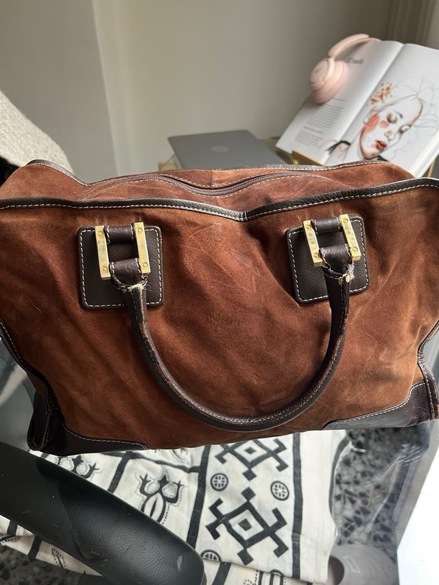 Bolso Loewe Vintage Marrón y Dorado