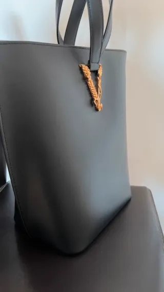 Bolso Versace Virtus Negro Dorado Nuevo