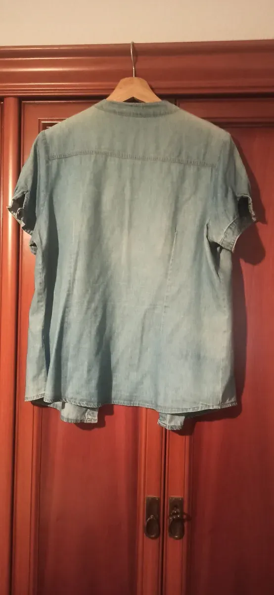 Camisa vaquera mujer manga corta