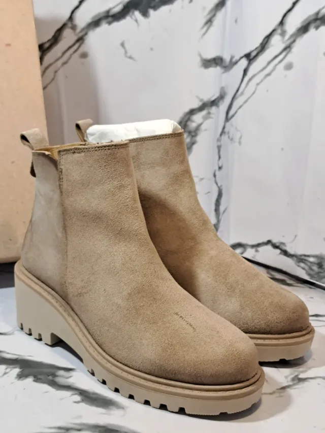 Botines Porronet Piel Arena Talla 38