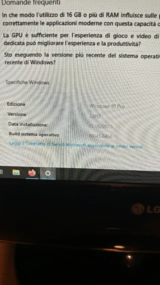 PC HP Desktop Nero/Argento