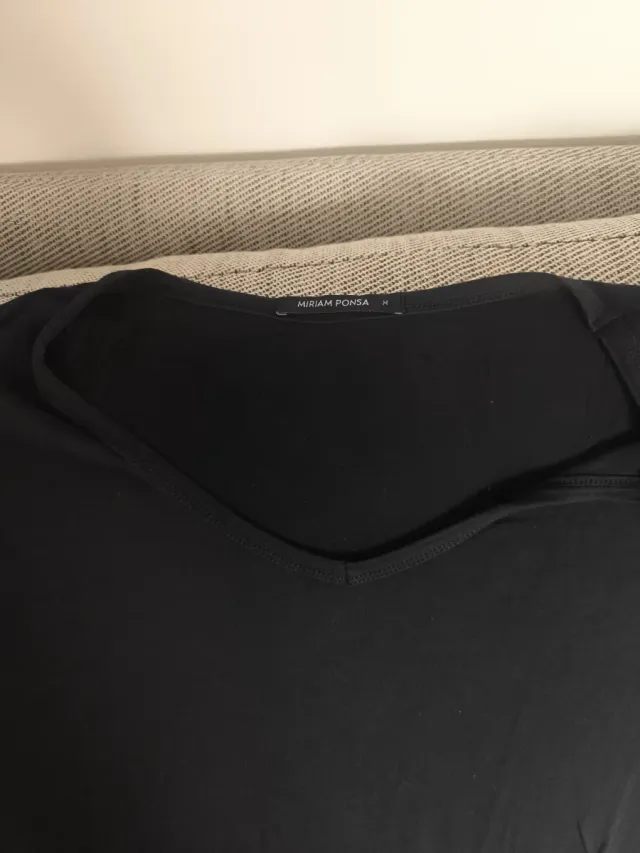 Vestido negro de algodón