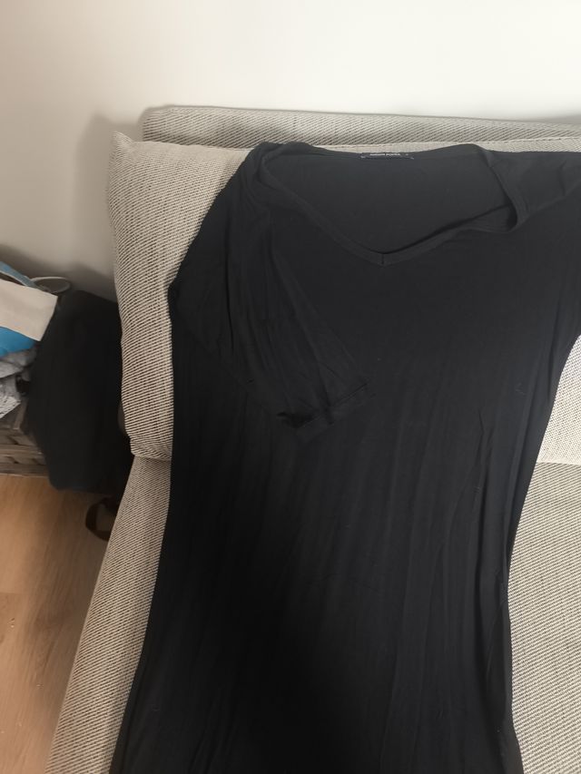 Vestido negro de algodón