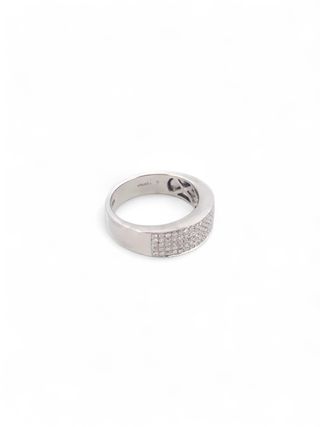 Sortija oro blanco 18kt diamantes pavé